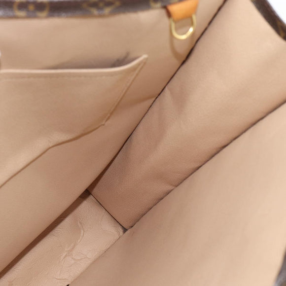 LOUIS VUITTON Monogram Sac Plat handtas M51140 LV Auth ka4380