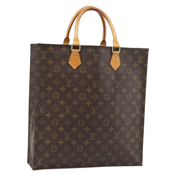 LOUIS VUITTON Monogram Sac Plat handtas M51140 LV Auth ka4380