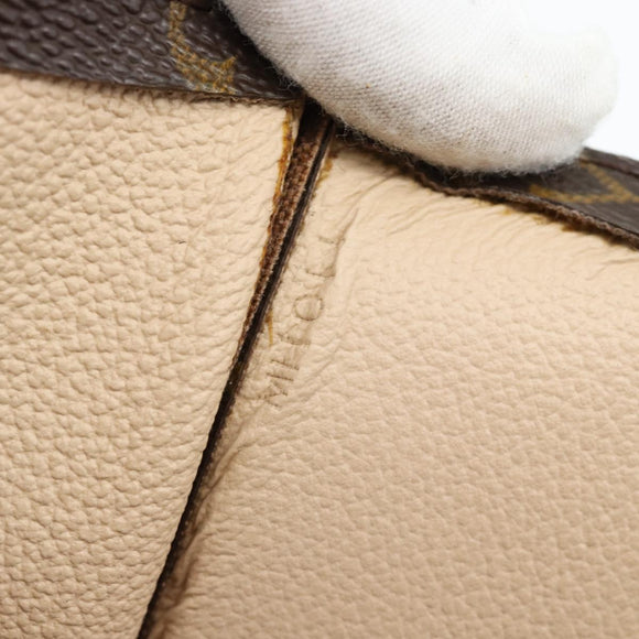 LOUIS VUITTON Monogram Sac Plat handtas M51140 LV Auth ka4380