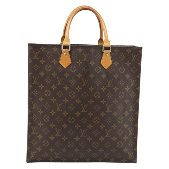 LOUIS VUITTON Monogram Sac Plat handtas M51140 LV Auth ka4380
