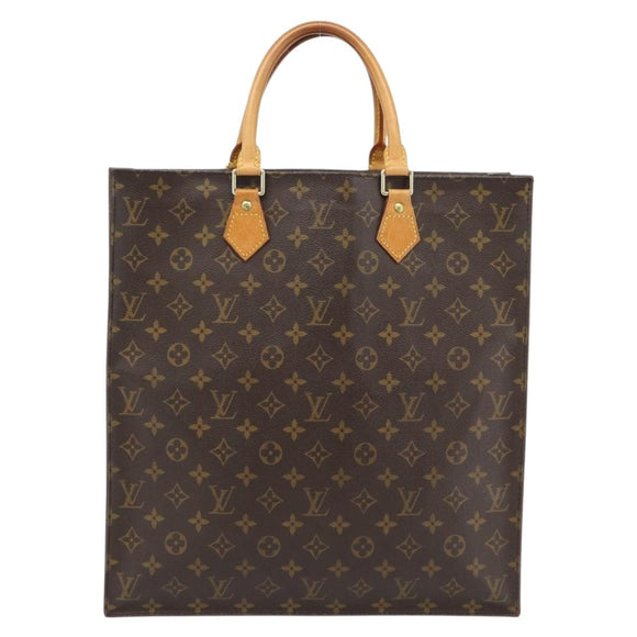 LOUIS VUITTON Monogram Sac Plat handtas M51140 LV Auth ka4380