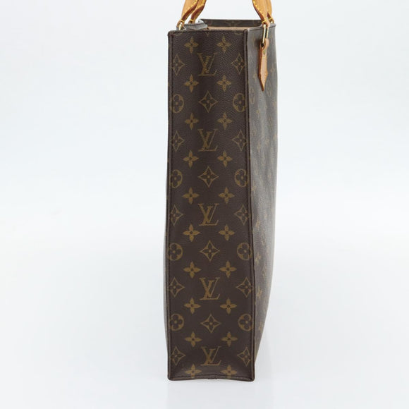 LOUIS VUITTON Monogram Sac Plat handtas M51140 LV Auth ka4380