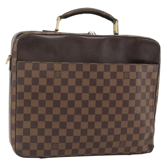 LOUIS VUITTON Damier Ebene Porto Ordinatur Sabana Bag 2way N58020 Auth ka4382