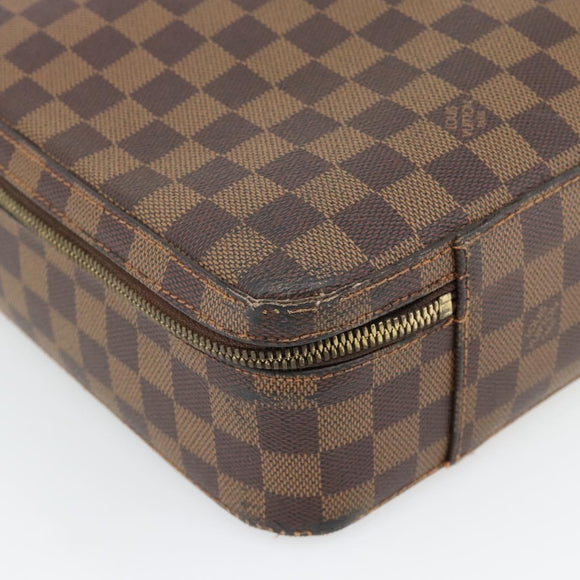 LOUIS VUITTON Damier Ebene Porto Ordinatur Sabana Bag 2way N58020 Auth ka4382