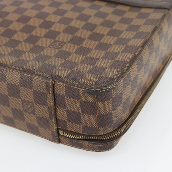 LOUIS VUITTON Damier Ebene Porto Ordinatur Sabana Bag 2way N58020 Auth ka4382