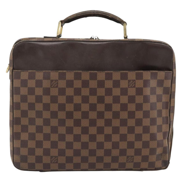 LOUIS VUITTON Damier Ebene Porto Ordinatur Sabana Bag 2way N58020 Auth ka4382