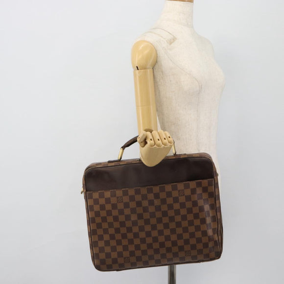 LOUIS VUITTON Damier Ebene Porto Ordinatur Sabana Bag 2way N58020 Auth ka4382
