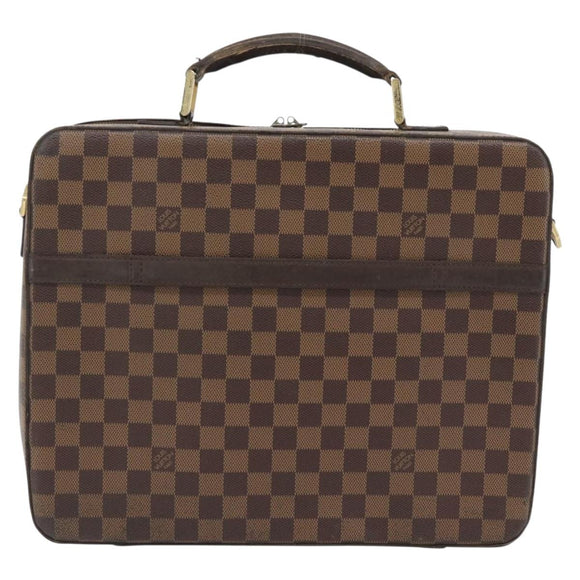 LOUIS VUITTON Damier Ebene Porto Ordinatur Sabana Bag 2way N58020 Auth ka4382