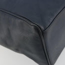 Christian Dior Handtas Leer Navy Goud Auth ka4387A-16