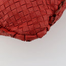 BOTTEGA VENETA INTRECCIATO Hobo Bag Leather Red Silver 115653 Auth ka4388V-13