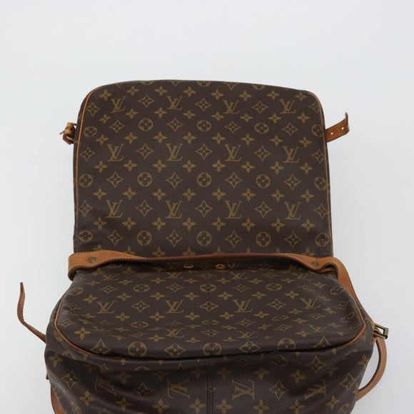 LOUIS VUITTON Monogram Saumur 35 Shoulder Bag M42254 LV Auth ka4390