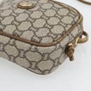 GUCCI GG Plus Supreme Schultertasche PVC Beige Gold Auth ka4394-8