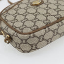 GUCCI GG Plus Supreme Schultertasche PVC Beige Gold Auth ka4394-15