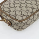 GUCCI GG Plus Supreme Schultertasche PVC Beige Gold Auth ka4394-17