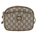 GUCCI GG Plus Supreme Schultertasche PVC Beige Gold Auth ka4394-13