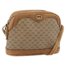 GUCCI Micro GG Supreme Shoulder Bag PVC Beige Gold Auth ka4395-1