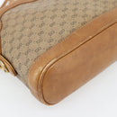 GUCCI Micro GG Supreme Shoulder Bag PVC Beige Gold Auth ka4395-14