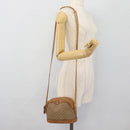 GUCCI Micro GG Supreme Shoulder Bag PVC Beige Gold Auth ka4395-19