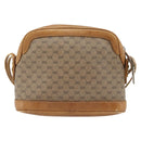 GUCCI Micro GG Supreme Shoulder Bag PVC Beige Gold Auth ka4395-2