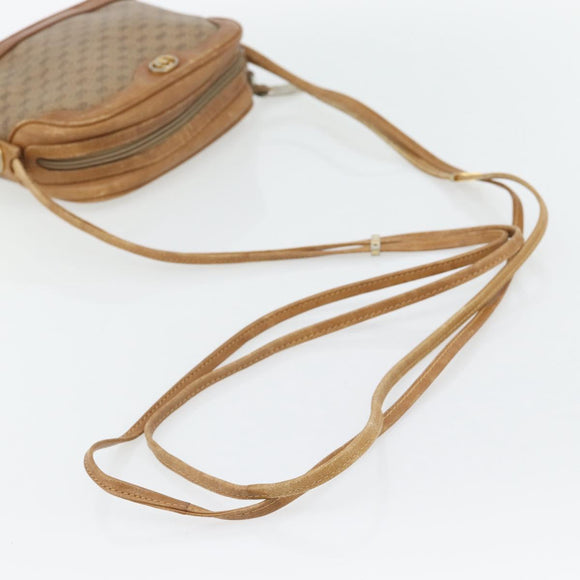 GUCCI Micro GG Supreme Shoulder Bag PVC Beige Gold Auth ka4395