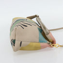 BURBERRY Shoulder Bag Leather Beige Gold Auth ka4396A-5