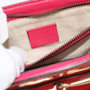 GUCCI Horsebit Handtas Lakleer 2-wegs Roze Goud 371925 Auth ka4397A-25