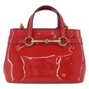 GUCCI Horsebit Handtas Lakleer 2-wegs Roze Goud 371925 Auth ka4397A-13