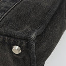 BALENCIAGA Hand Bag Denim 2way Black Silver 671402 Auth ka4398-17
