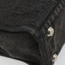 BALENCIAGA Hand Bag Denim 2way Black Silver 671402 Auth ka4398-18
