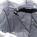 BALENCIAGA Hand Bag Denim 2way Black Silver 671402 Auth ka4398-21