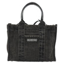BALENCIAGA Hand Bag Denim 2way Black Silver 671402 Auth ka4398-13