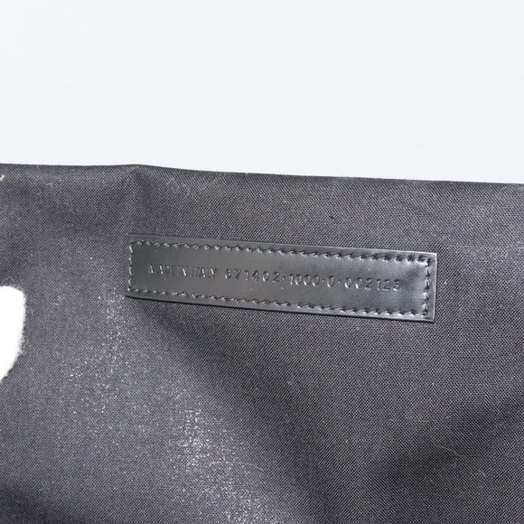 BALENCIAGA Hand Bag Denim 2way Black Silver 671402 Auth ka4398