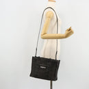 BALENCIAGA Hand Bag Denim 2way Black Silver 671402 Auth ka4398-25