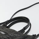 BALENCIAGA Hand Bag Denim 2way Black Silver 671402 Auth ka4398-14