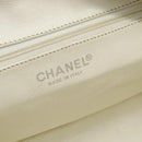 CHANEL Hand Bag Canvas Leather Gray Silver CC Auth ka4399A-17