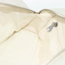 CHANEL Hand Bag Canvas Leather Gray Silver CC Auth ka4399A-19