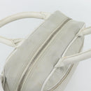 CHANEL Hand Bag Canvas Leather Gray Silver CC Auth ka4399A-6