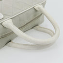 CHANEL Hand Bag Canvas Leather Gray Silver CC Auth ka4399A-7