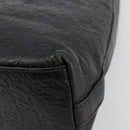 GUCCI GG Canvas Guccissima Shoulder Bag Leather Black Silver 257282 Auth ka4401-11