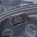 GUCCI GG Canvas Guccissima Shoulder Bag Leather Black Silver 257282 Auth ka4401-16