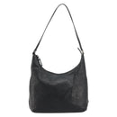 GUCCI GG Canvas Guccissima Shoulder Bag Leather Black Silver 257282 Auth ka4401-2