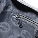 GUCCI GG Canvas Guccissima Shoulder Bag Leather Black Silver 257282 Auth ka4401-20