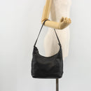 GUCCI GG Canvas Guccissima Shoulder Bag Leather Black Silver 257282 Auth ka4401-23