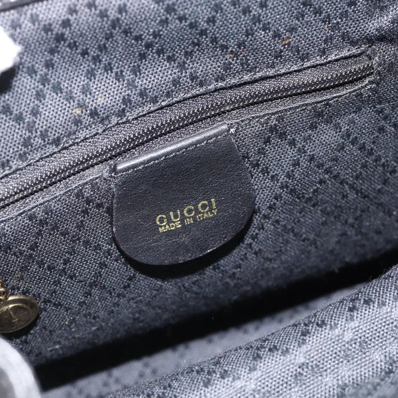 GUCCI Bamboo Rucksack Leder Schwarz Gold 003 2034 0030 Auth ka4402