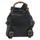 GUCCI Bamboo Rucksack Leder Schwarz Gold 003 2034 0030 Auth ka4402-2