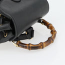 GUCCI Bamboo Rucksack Leder Schwarz Gold 003 2034 0030 Auth ka4402-7