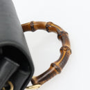 GUCCI Bamboo Rucksack Leder Schwarz Gold 003 2034 0030 Auth ka4402-8