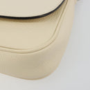GUCCI Chain Soho Shoulder Bag Leather Outlet White Gold 536224 Auth ka4403A-14