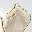 GUCCI Chain Soho Shoulder Bag Leather Outlet White Gold 536224 Auth ka4403A-19