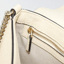 GUCCI Chain Soho Shoulder Bag Leather Outlet White Gold 536224 Auth ka4403A-21